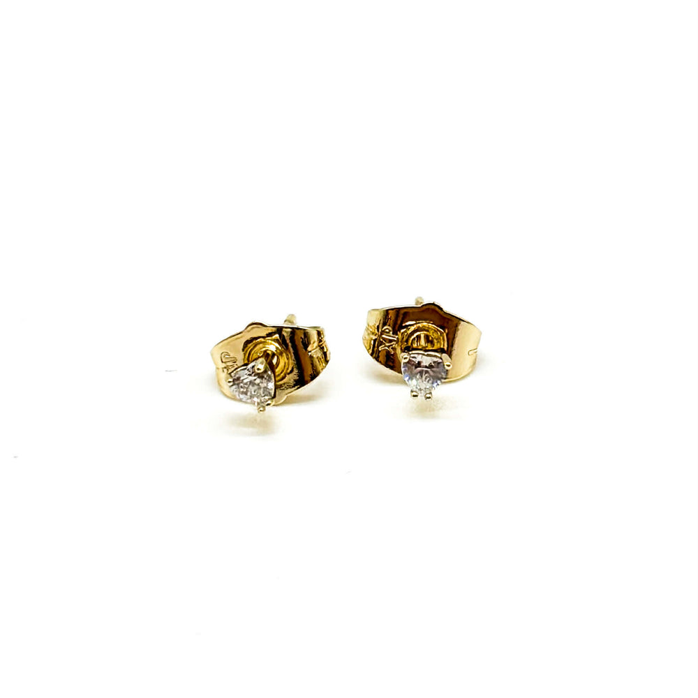 SMALL HEART STUD 14K