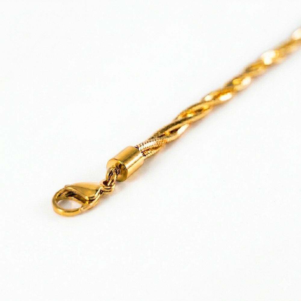 POWER TWISTED GOLD BRACELET