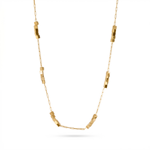 MODERN DICE GOLD NECKLACE