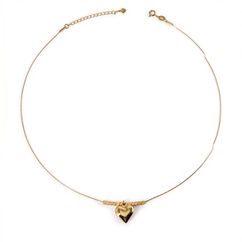 EVERLASTING GOLD HEART NECKLACE
