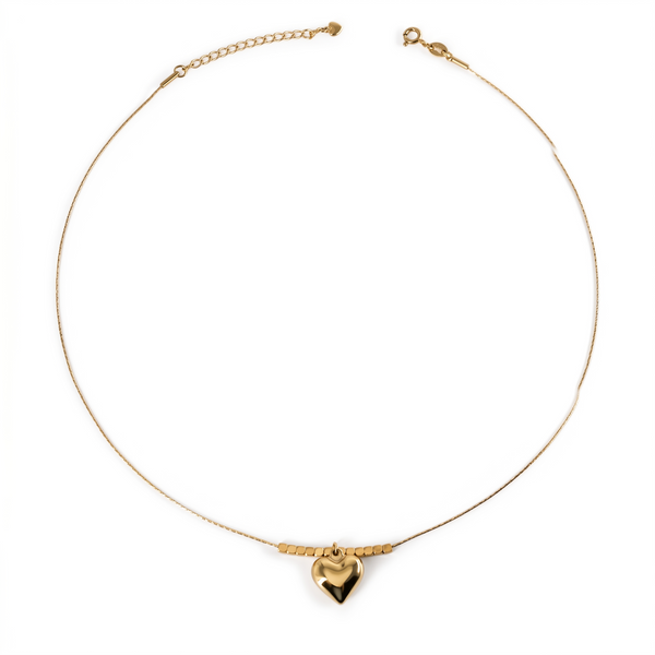 EVERLASTING GOLD HEART NECKLACE