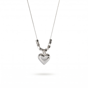 EVERLASTING WHITE GOLD HEART NECKLACE