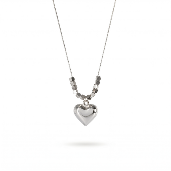 EVERLASTING WHITE GOLD HEART NECKLACE