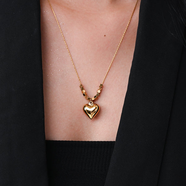 EVERLASTING GOLD HEART NECKLACE