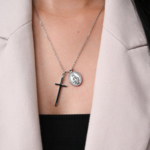 SACRED GUARD WHITEGOLDNECKLACE