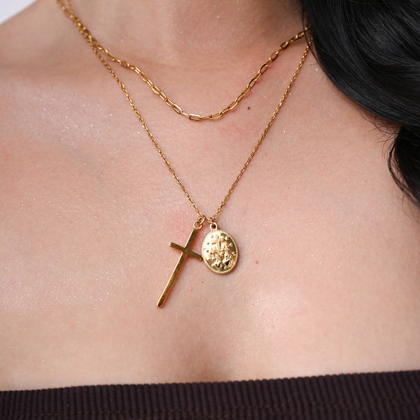 SACRED GUARD GOLD NECKLACE